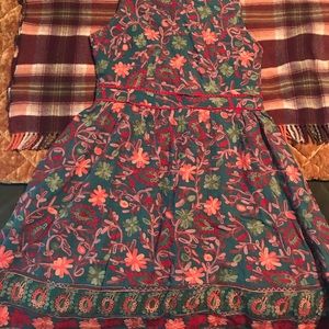 Anthropologie embroidered dress